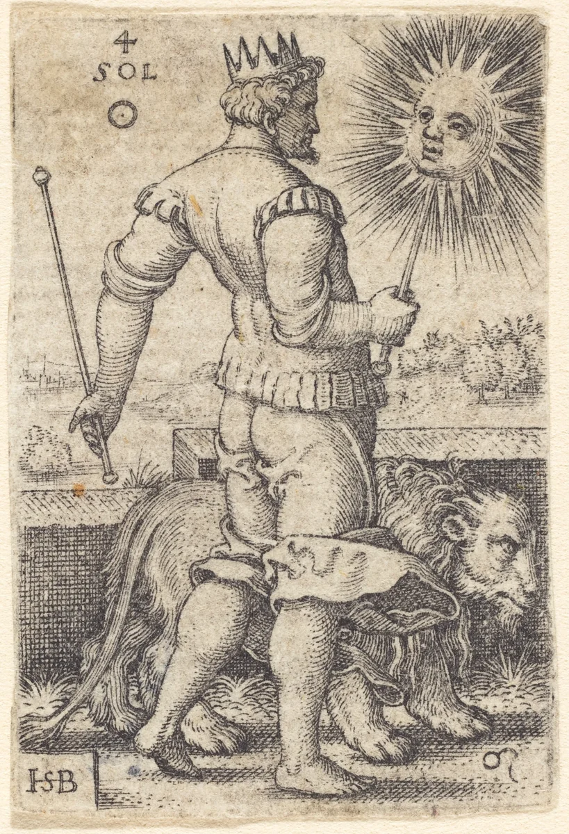 Sun by Sebald Beham, print, 1539
