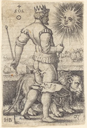 Sun by Sebald Beham, print, 1539