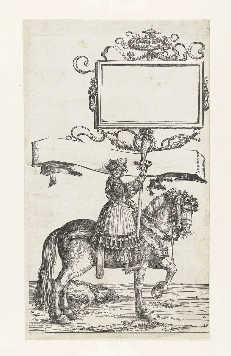 Standaarddrager by Hans Burgkmair, print, 1483-1526