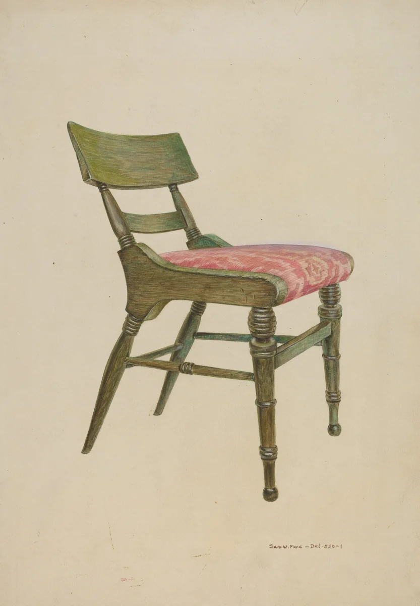 Samuel Chase Chair by Samuel W. Ford, index of american design, 1935-1942