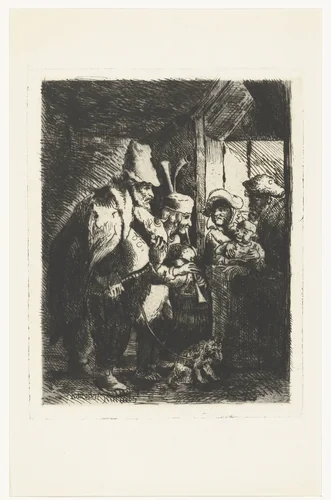 The strolling musicians by anonymous, print, 1635