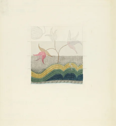 Crewel Embroidery by Suzanne Chapman, index of american design, 1935-1942