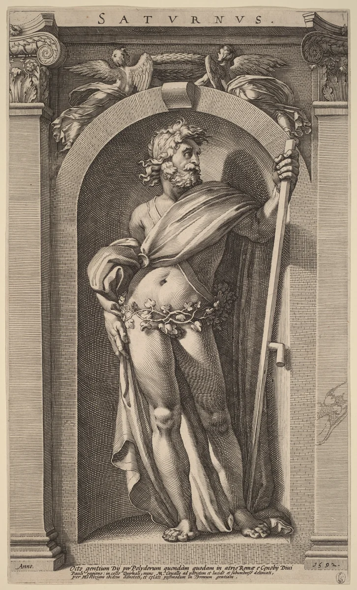 Saturn by Hendrick Goltzius
Polidoro da Caravaggio, print, 1592