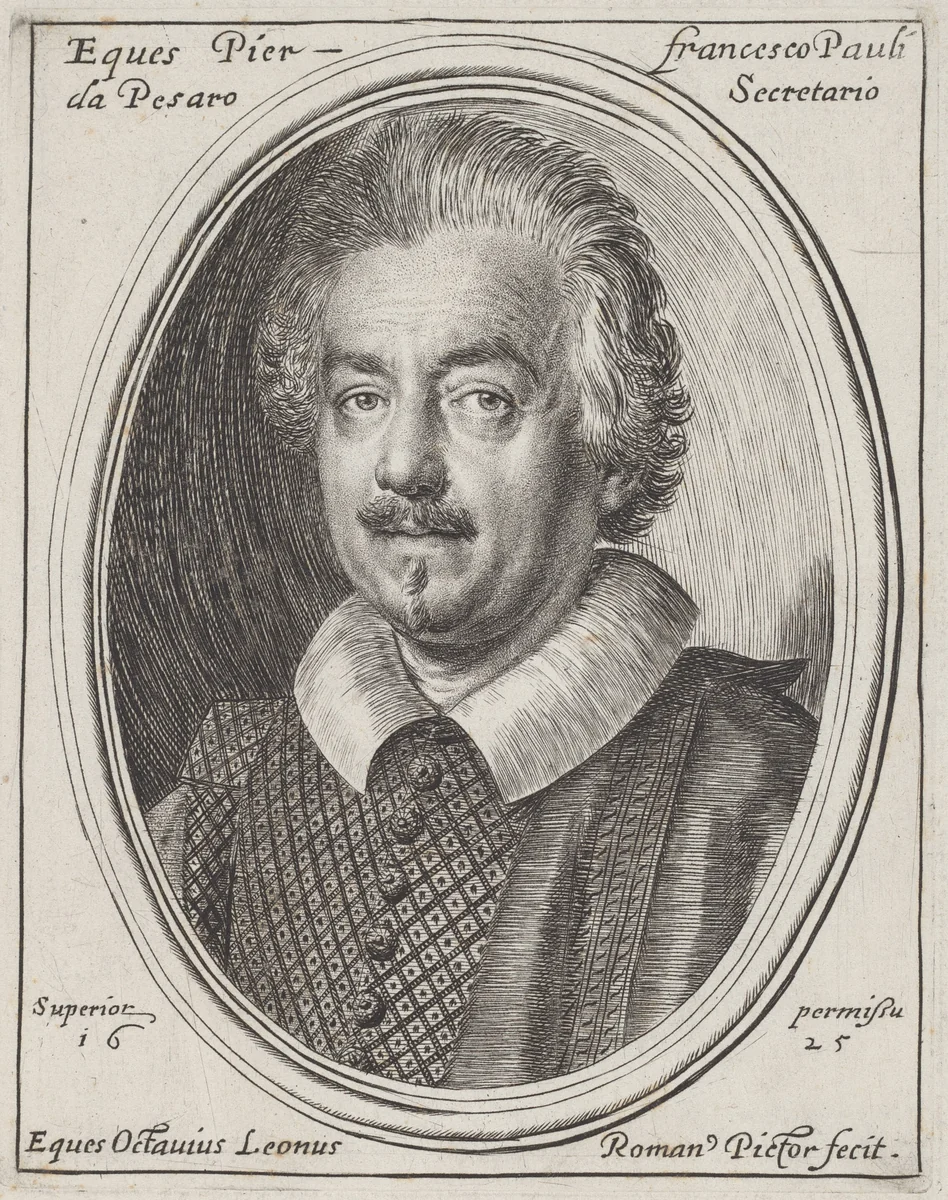 Francesco Paolo da Pesaro by Ottavio Leoni, print, 1625