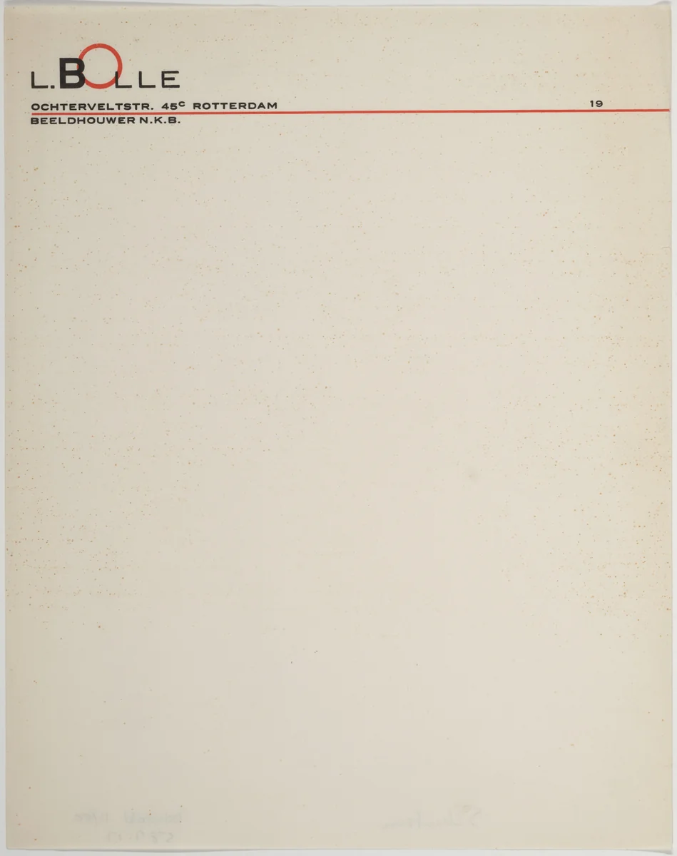 L. Bolle, Beeldhouwer by Paul Schuitema, design, 1920
