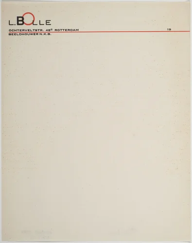 L. Bolle, Beeldhouwer by Paul Schuitema, design, 1920