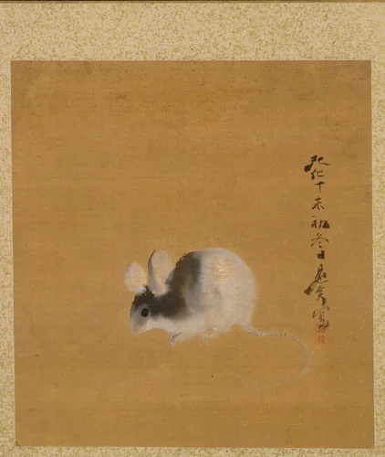 Mouse from Album of Paintings by the Venerable Zeshin by Shibata Zeshin (柴田是真), book, 1847