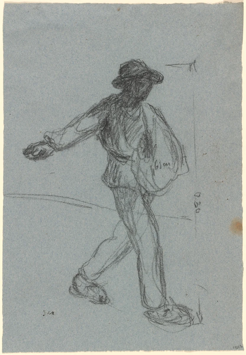 The Sower by Jean-François Millet, drawing, 1814-1875