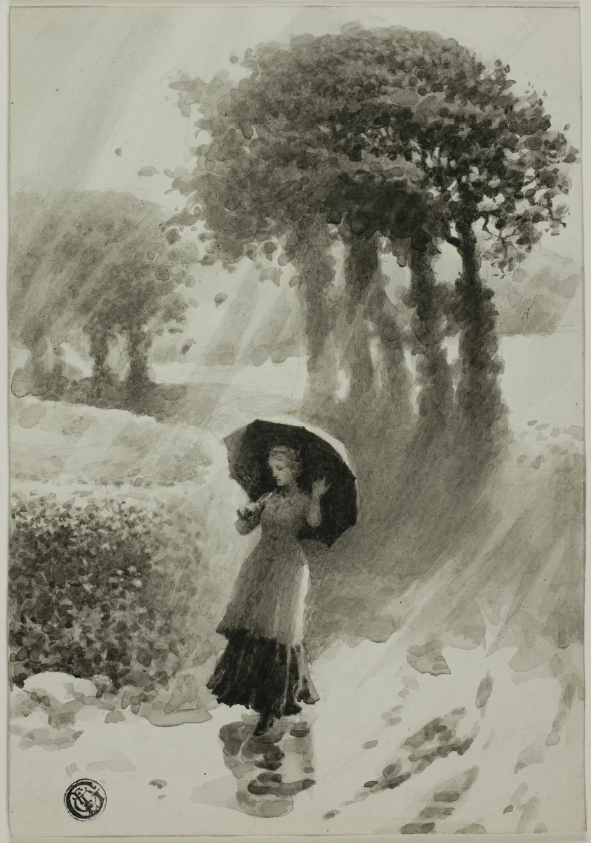 Summer Shower by Alfred Sacheverel Coke, drawing, 1875-1899