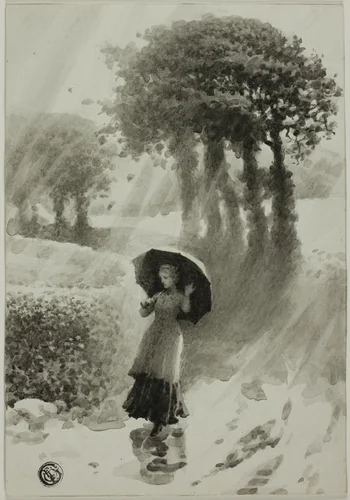 Summer Shower by Alfred Sacheverel Coke, drawing, 1875-1899