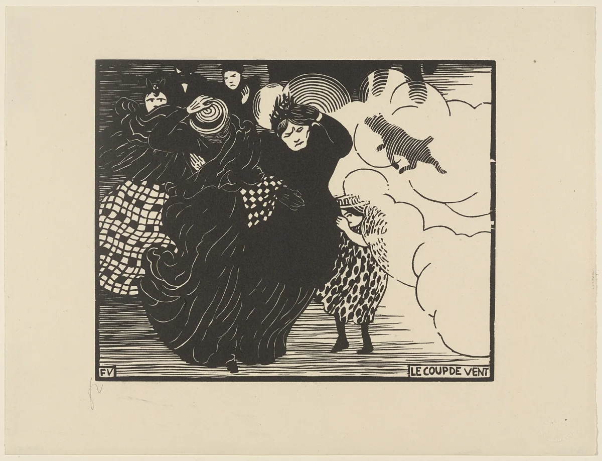 The Gust of Wind by Félix Vallotton, print, 1894