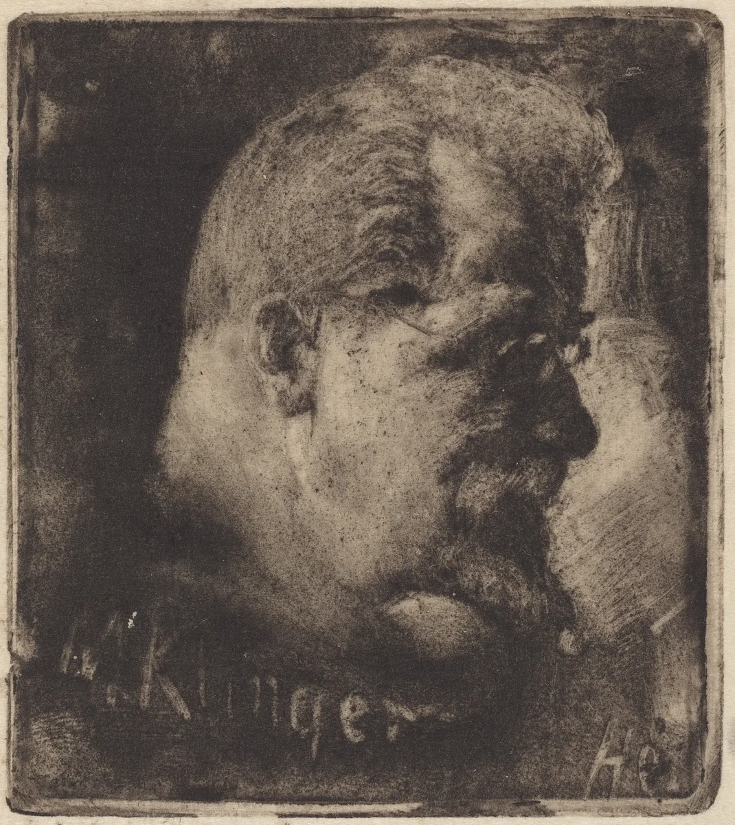Max Klinger by Hubert von Herkomer, print, 1849-1914