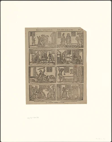 Leven van Jan de Wasser en Griet by anonymous, print, 1806-1830