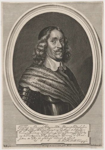 Rupert Duglass, Swedish General by Jeremias Falck, print, 1651