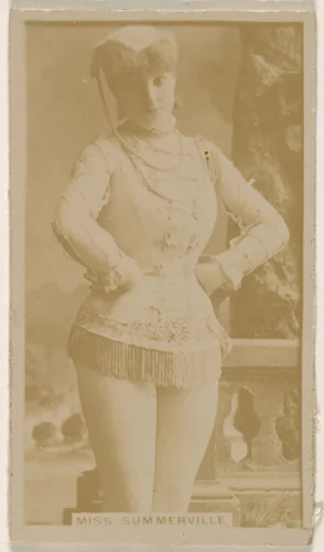 Miss Annie Summerville, from the Actresses series (N245) issued by Kinney Brothers to promote Sweet Caporal Cigarettes by Kinney Brothers Tobacco Company, photograph, 1890