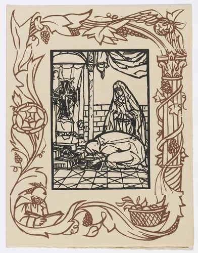 Plate (page 89) from Les Petites Fleurs de St. François (The Little Flowers of St. Francis) by Émile Bernard, illustrated book, 1928