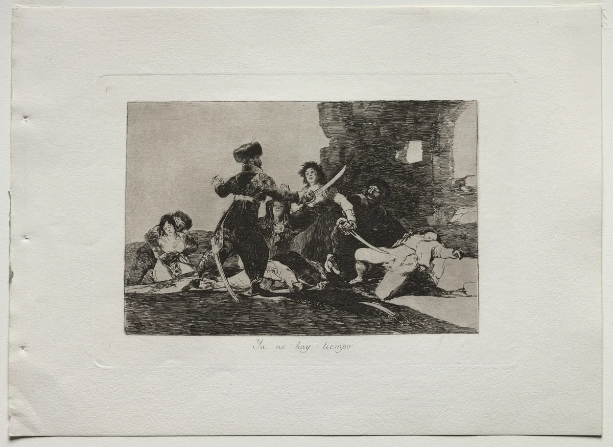 Disasters of War: There isn't Time Now by Francisco de Goya, print, 1810-1820