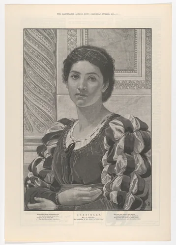 Graziella, from "Illustrated London News" Christmas Number by Charles Edward Perugini, print, 1886