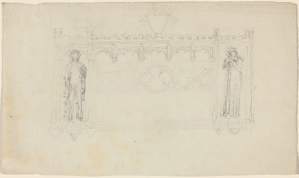 Design for the Simcoe Monument, Exeter Cathedral by John Flaxman, drawing, 1809-1819