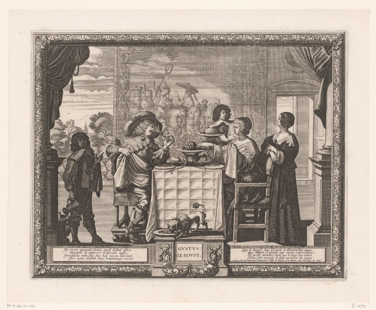 Taste by Abraham Bosse, print, 1635-1636