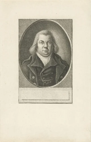 Portret van J. van der Heijden by François Joseph Pfeiffer, print, 1795