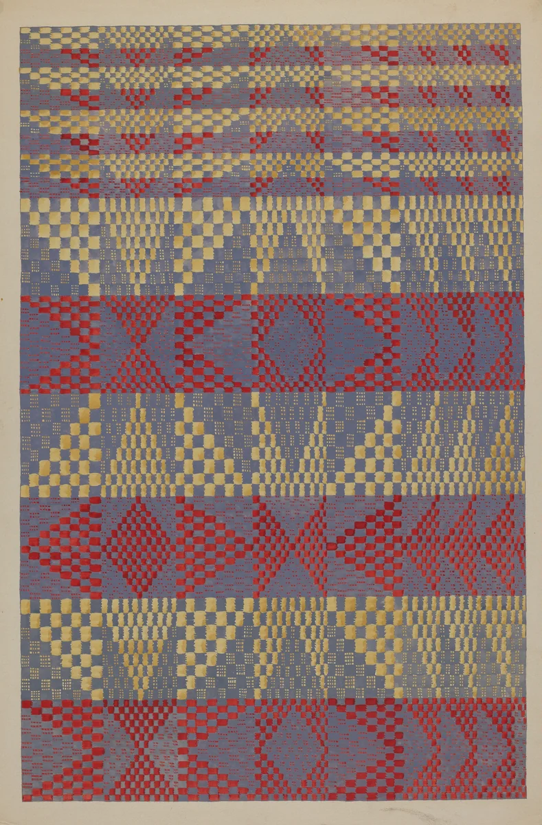 Coverlet by Dorothy Posten, index of american design, 1936