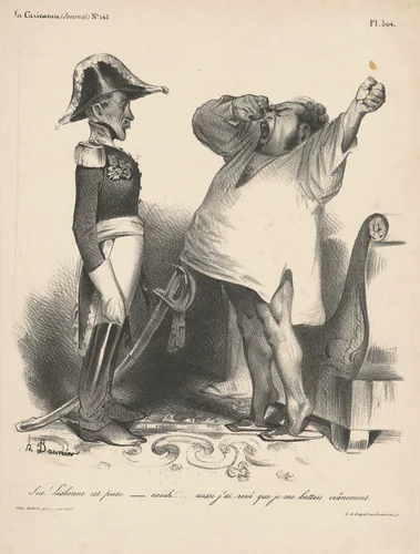 Sire! Lisbonne est prise... (Sire! Lisbon has been captured...) by Honoré Daumier, print, 1833