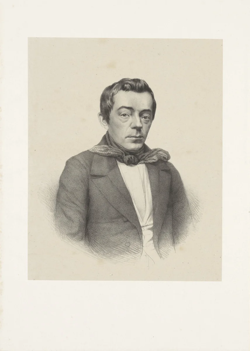 Portret van Didericus Dorbeck by Adrianus Johannes Ehnle, print, 1854