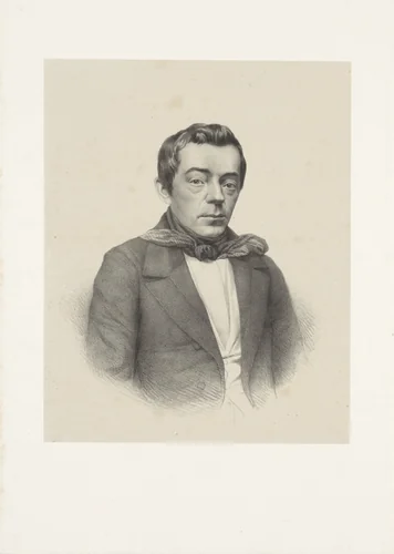 Portret van Didericus Dorbeck by Adrianus Johannes Ehnle, print, 1854