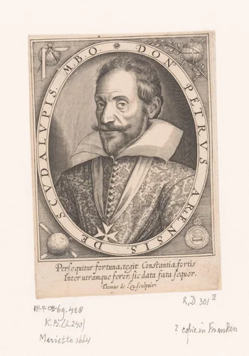 Portret van Petrus Arlensis de Scudalupis by Unknown, print, 1576-1614