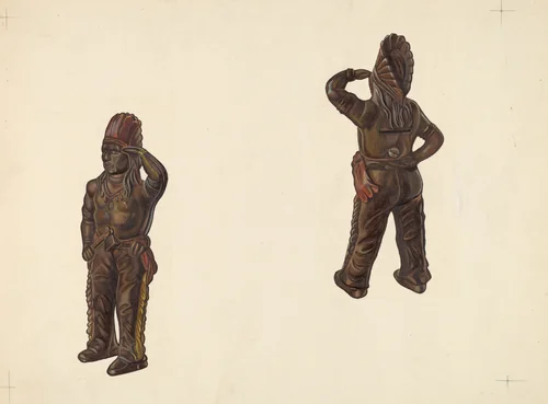 Indian Chief Coin Bank by William O. Fletcher, index of american design, 1938