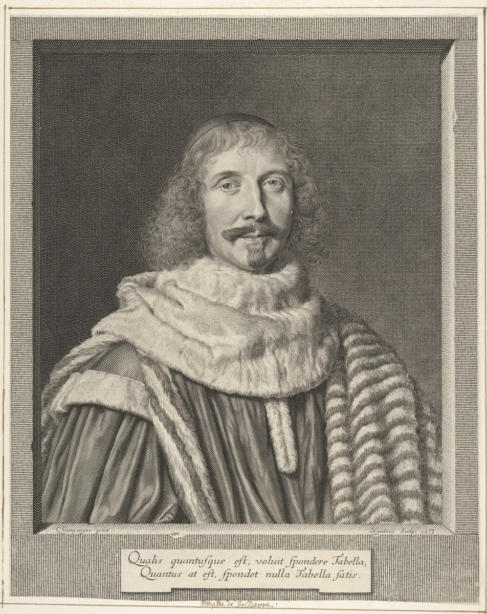 Pompone II de Bellièvre by Robert Nanteuil, print, 1653