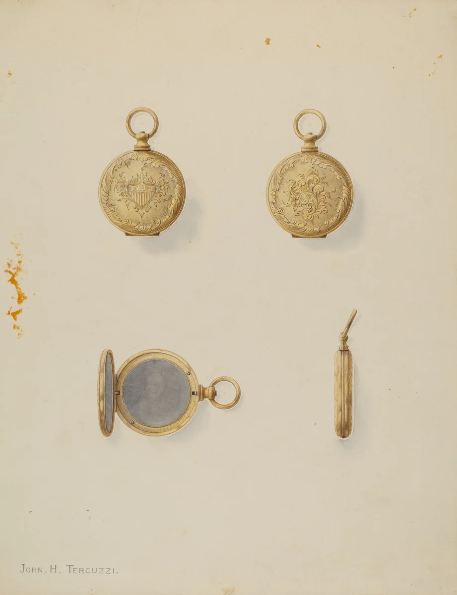 Locket by John H. Tercuzzi, index of american design, 1937