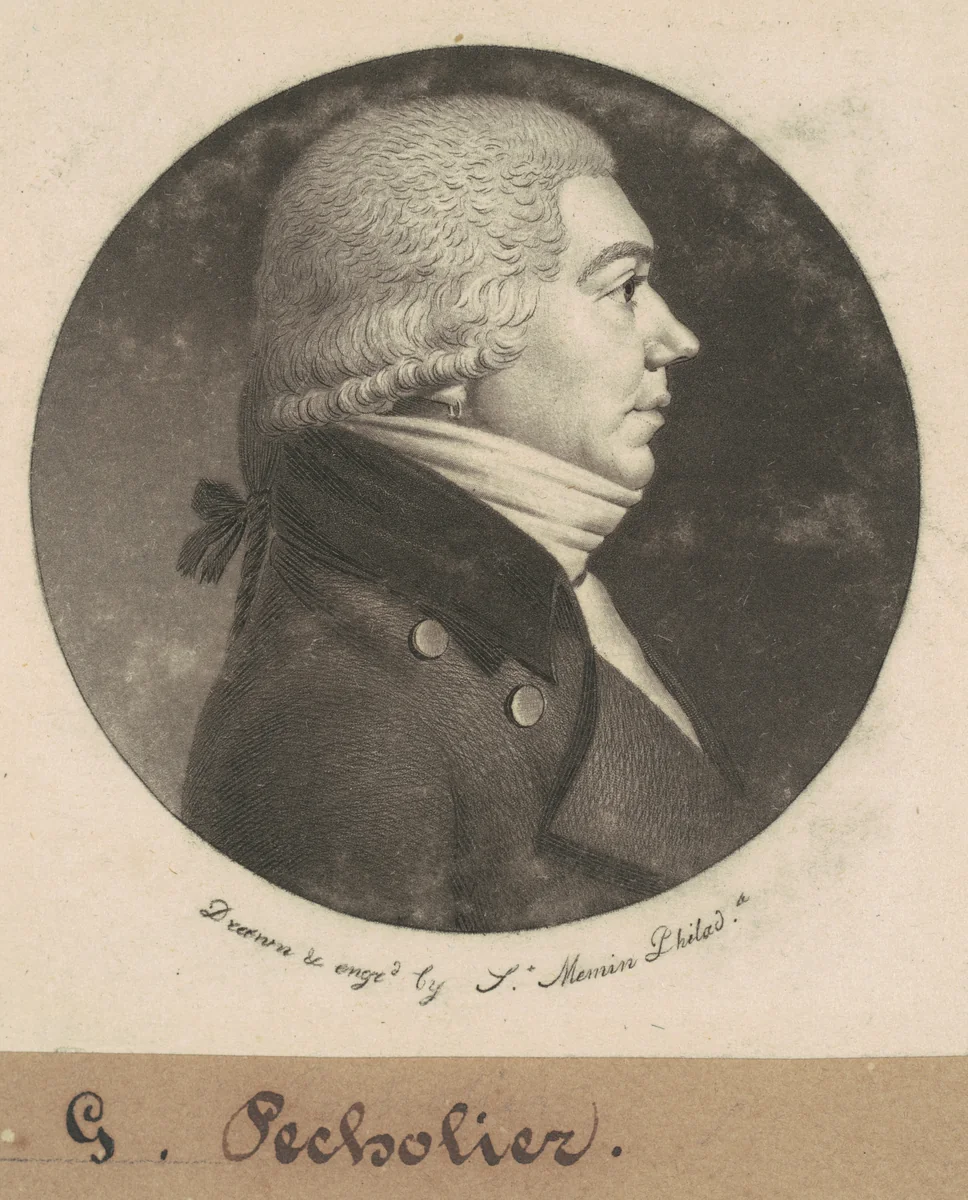Guillaume Pecholier by Charles B. J. Févret de Saint-Mémin, print, 1800