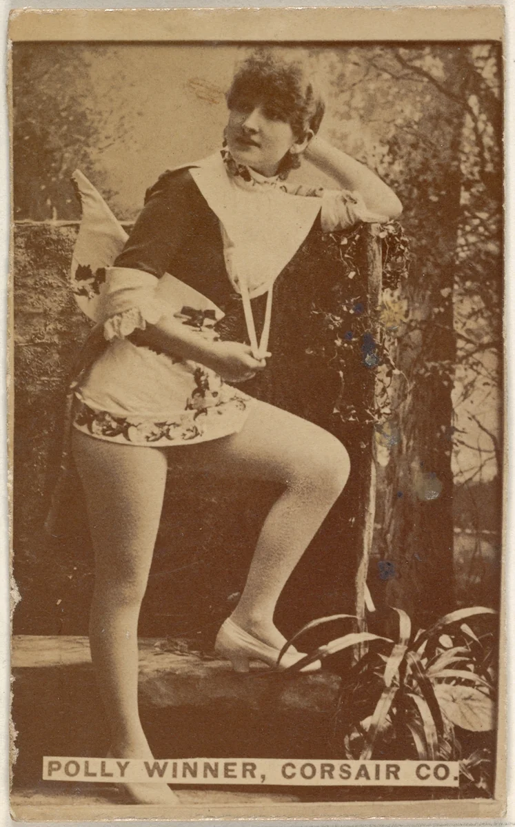 Polly Winner, Corsair Co., from the Actors and Actresses series (N45, Type 6) for Virginia Brights Cigarettes by Allen & Ginter, photograph, 1885-1891