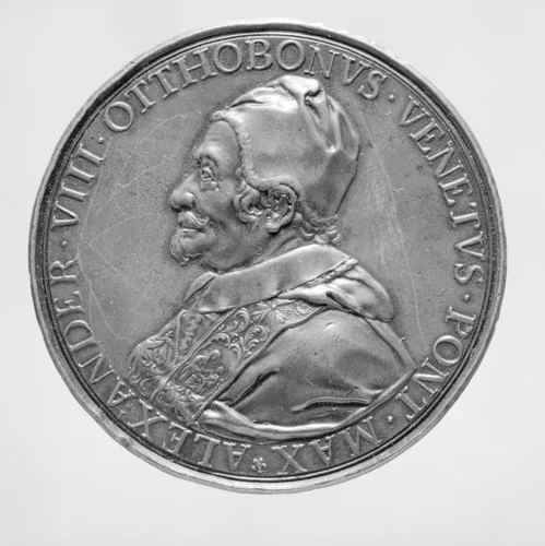 Alexander VIII (Pietro Ottoboni,1610–91, Pope 1689–91) by Ferdinand de Saint Urbain, metalwork, 1700