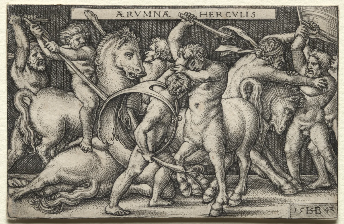 The Labors of Hercules by Hans Sebald Beham, print, 1542