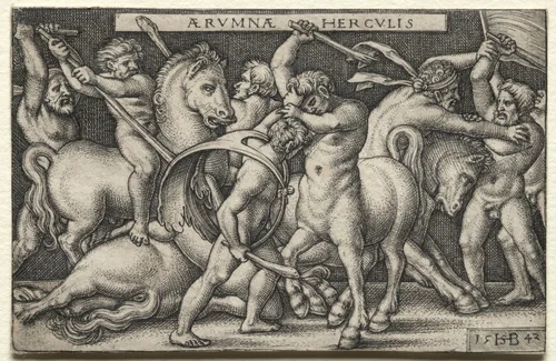 The Labors of Hercules by Hans Sebald Beham, print, 1542