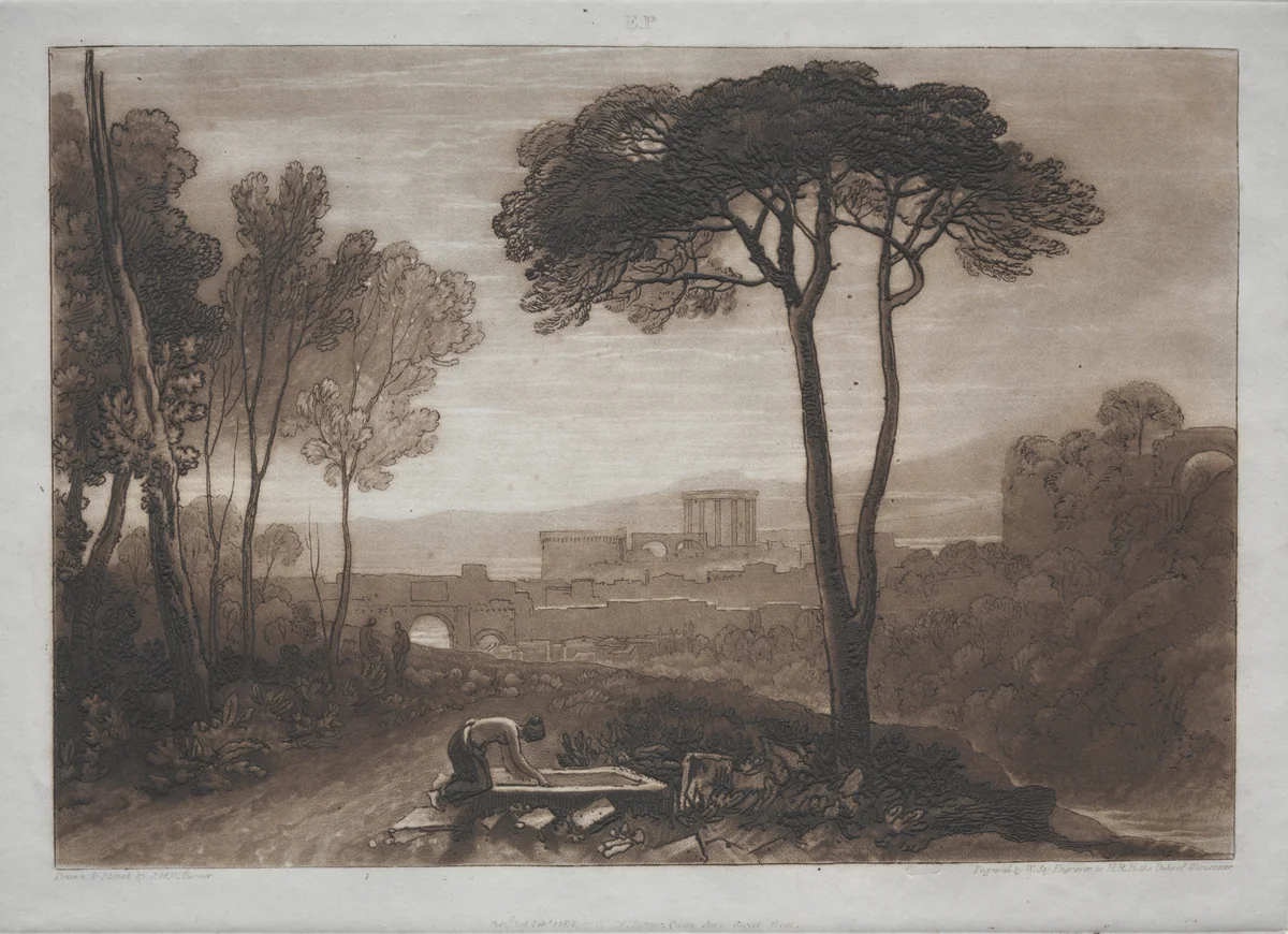 Liber Studiorum: Scene in the Campagna by Joseph Turner, print