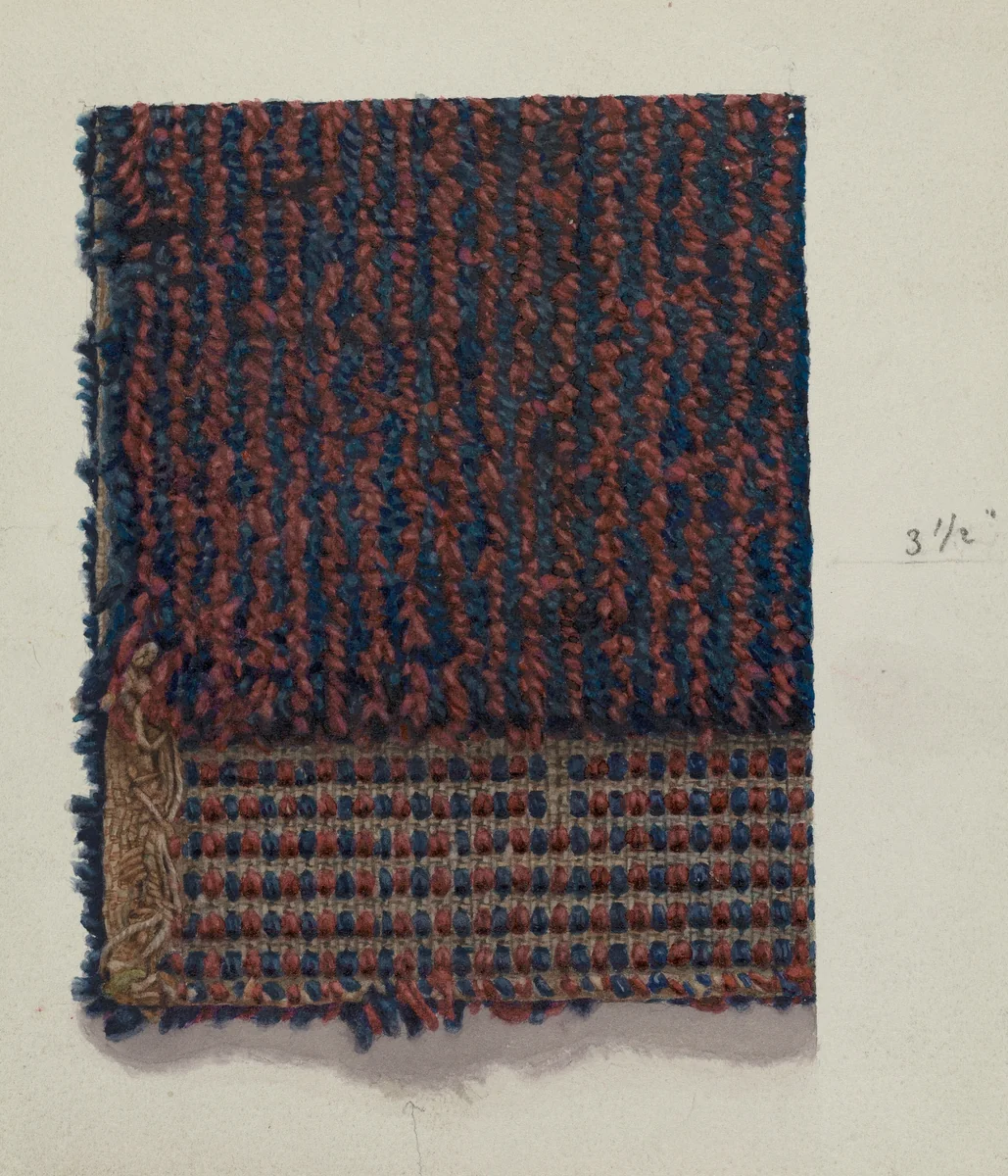 Woven Covering for Chair Seat by Elizabeth Moutal, index of american design, 1935-1942