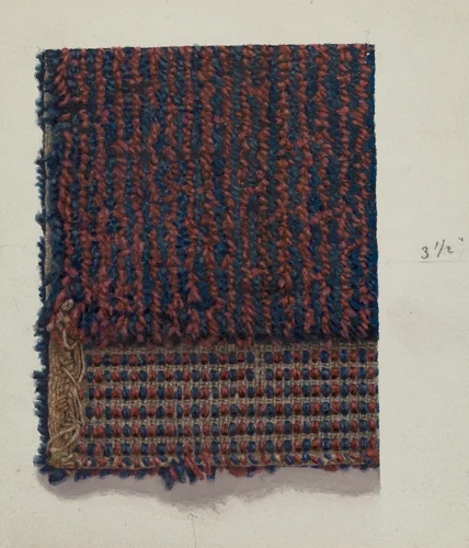 Woven Covering for Chair Seat by Elizabeth Moutal, index of american design, 1935-1942
