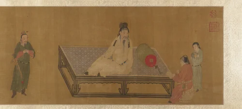 Copy of Tang Ming Huang Instructing the Prince by Unidentified Artist, painting, 1368-1911