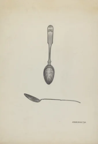 Silver Teaspoon by Irene M. Burge, index of american design, 1936