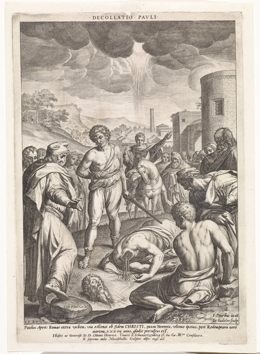 Onthoofding van Paulus by Unknown, print, 1580
