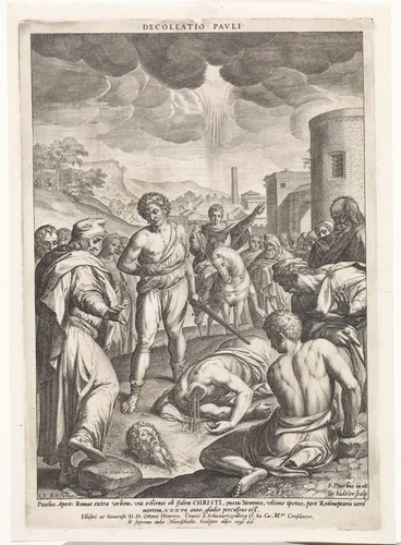 Onthoofding van Paulus by Unknown, print, 1580