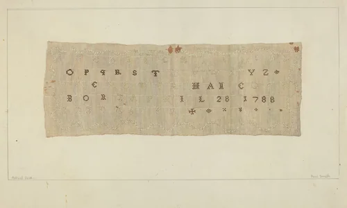 Embroidery Sampler by Paul Smith, index of american design, 1937