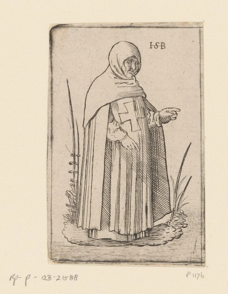 Monnik van de orde der Sint Sophiabroeders by anonymous, print, 1526