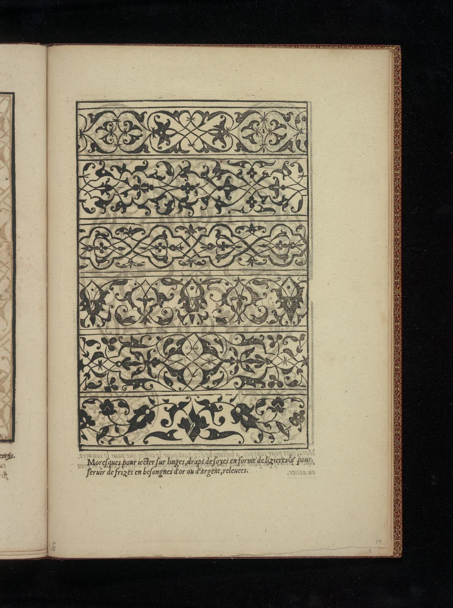 Livre de Moresques, page 17 (recto) by Francesco di Pellegrino, book, 1546