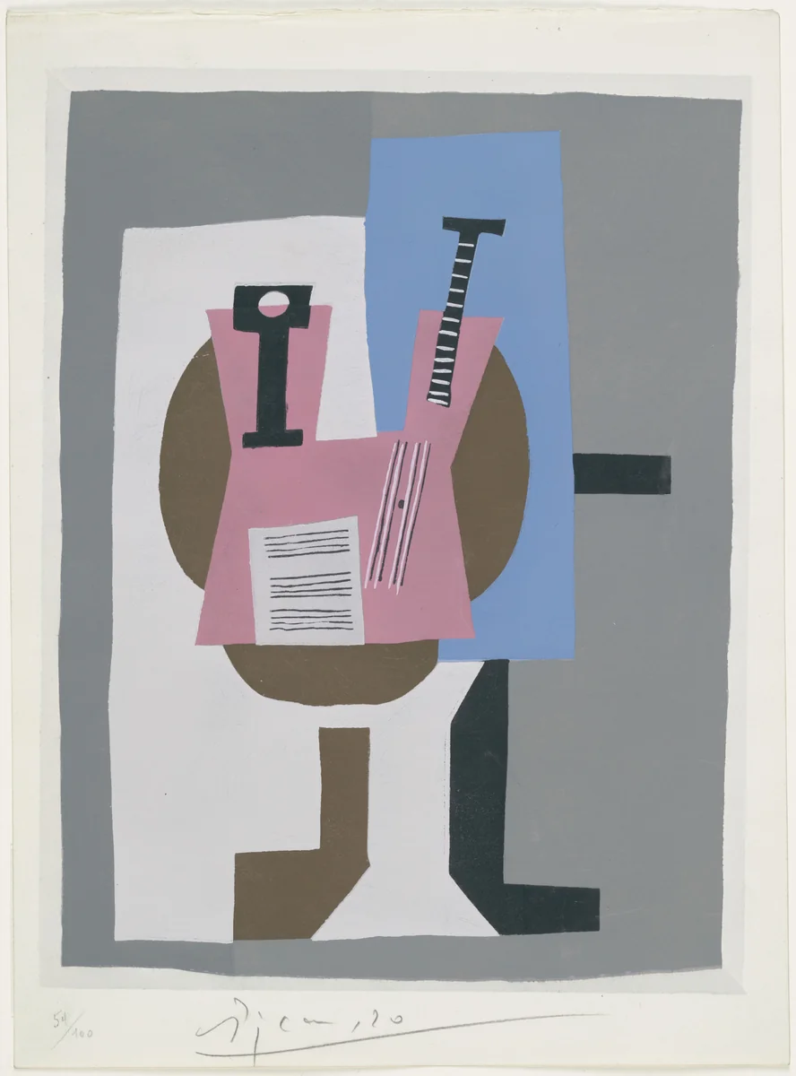 Still Life from the series Dix Pochoirs by Pablo Picasso, print, 1921