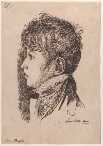 Portrait of Giovanni Ricasoli, aged 5 by Luigi Sabatelli, drawing, 1808